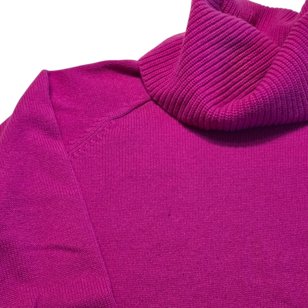 Athleta Aspen Turtleneck Sweater Womens S Pink Good Wool Cashmere Ribbed Hem - Picture 2 of 11